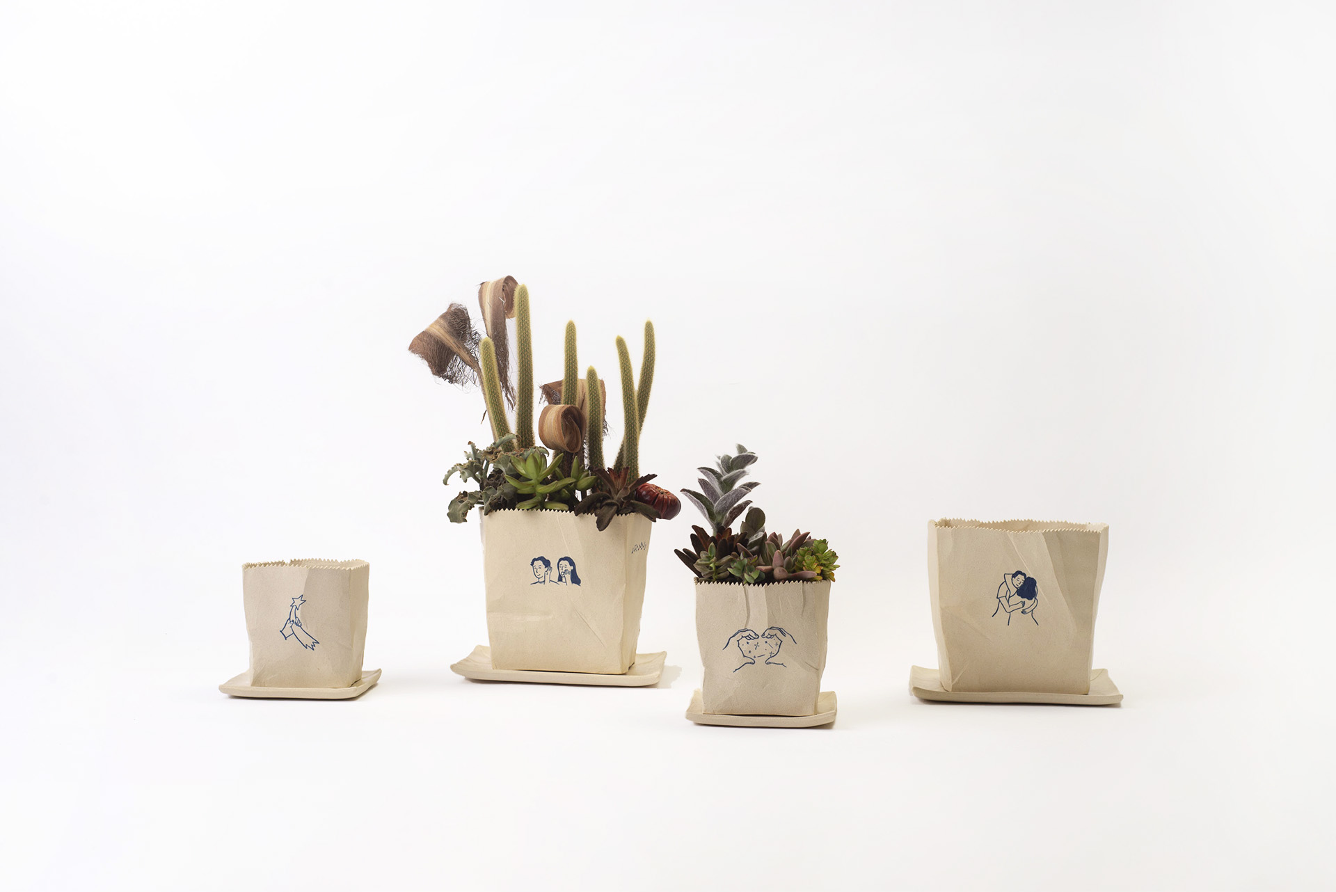 偶們似顏繪空盆照