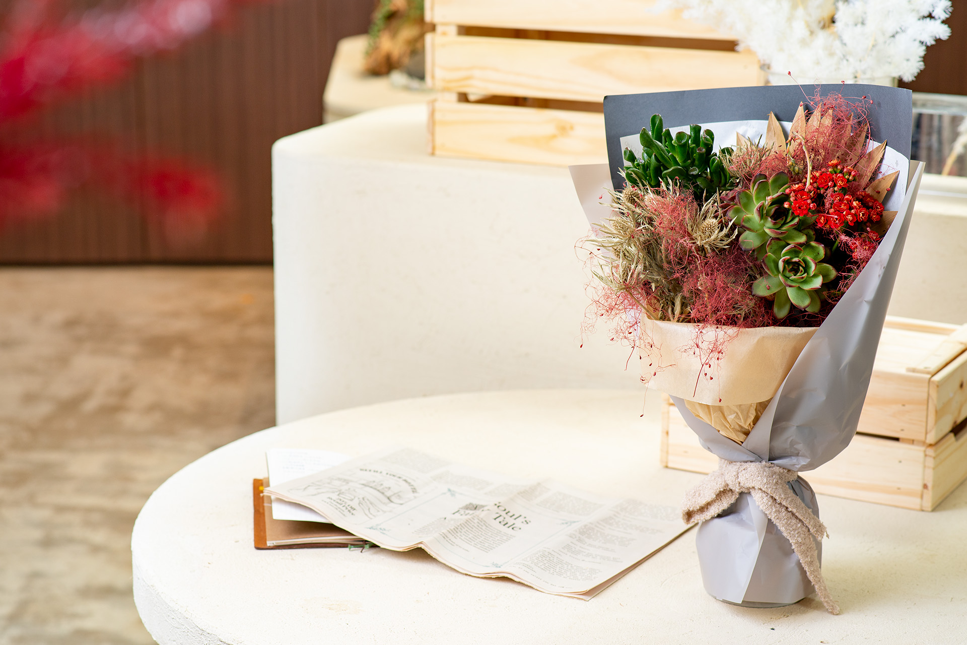 情人節期間限定!有肉店中店「沒有玫瑰的花店」 2 情人節期間限定!有肉店中店「沒有玫瑰的花店」 情人節花束 多肉花束_台北花店 全台配送10