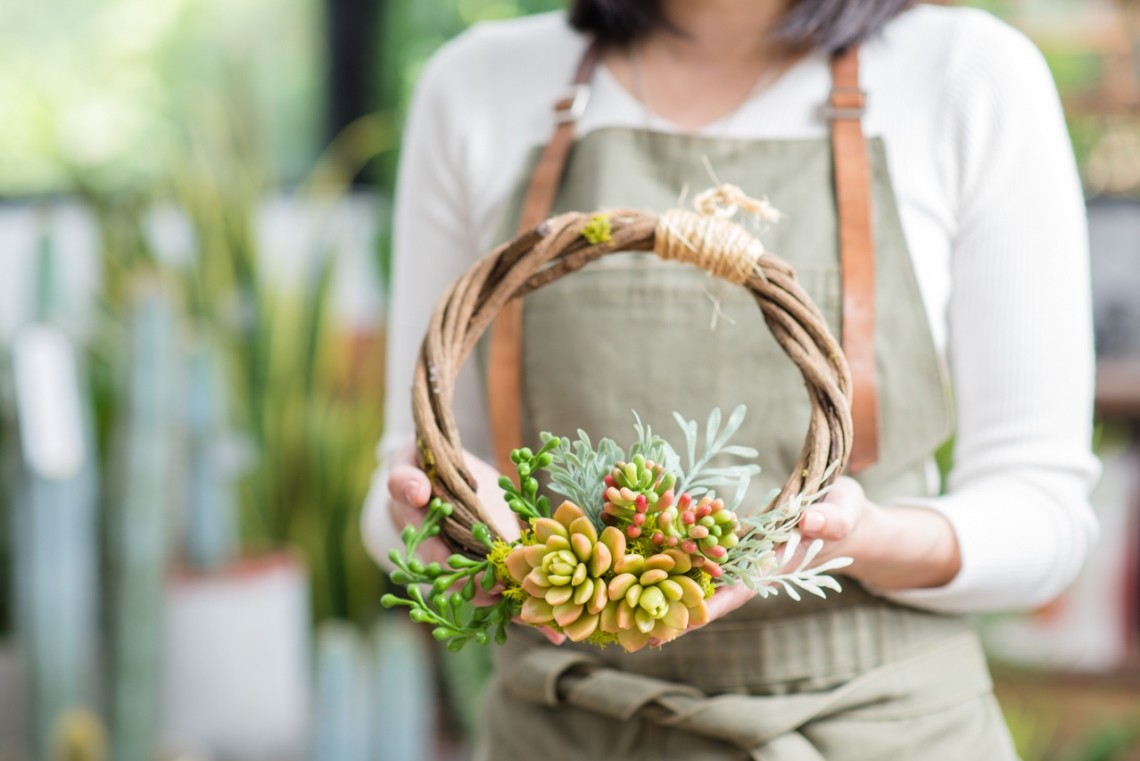 [ 造型飾品 ] 擬真多肉花圈 20