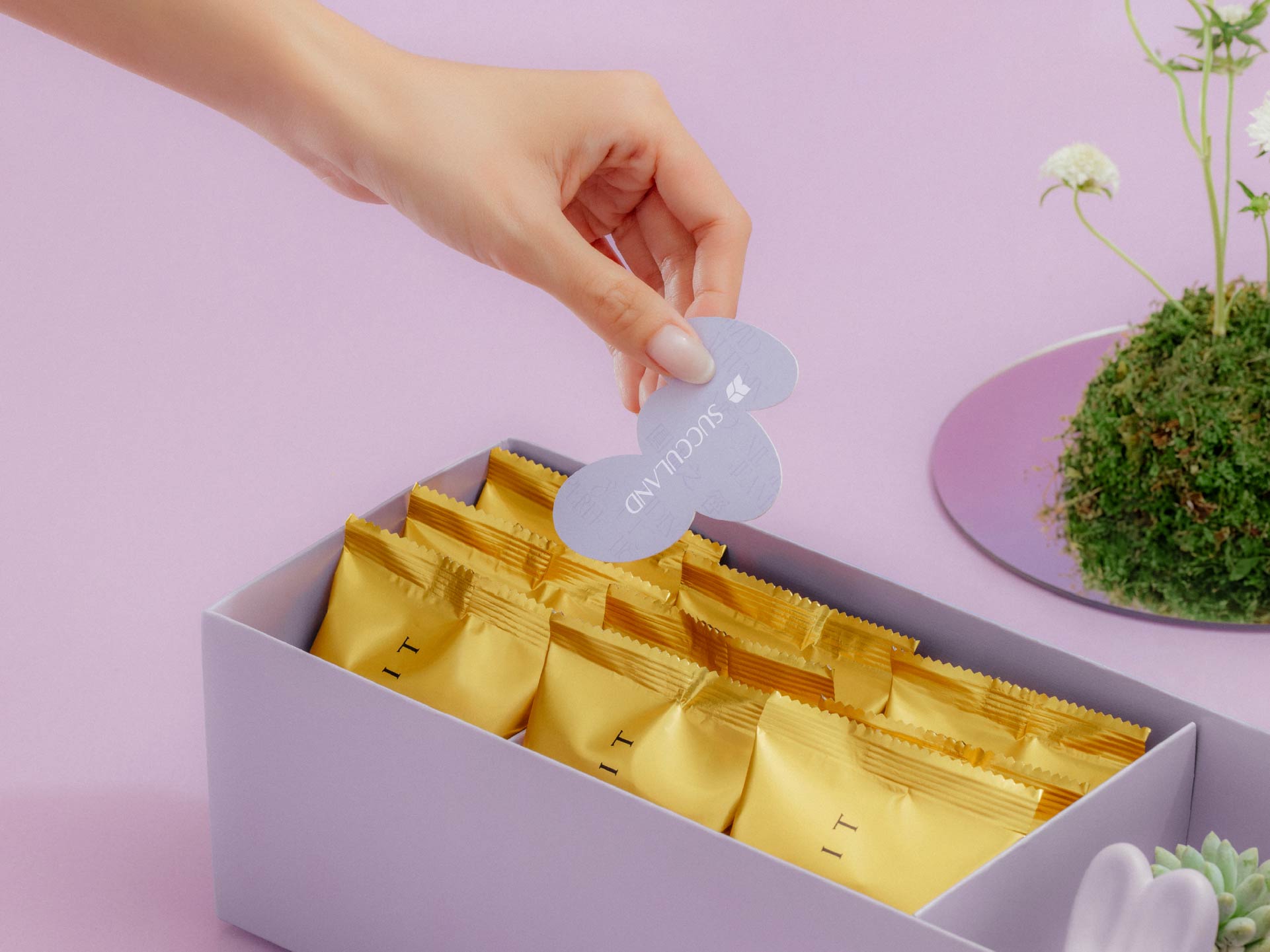 2024 中秋禮盒:絕美晚霞紫「圓滿之徑」療癒浪漫禮 3 有肉_中秋禮盒_客製化卡片